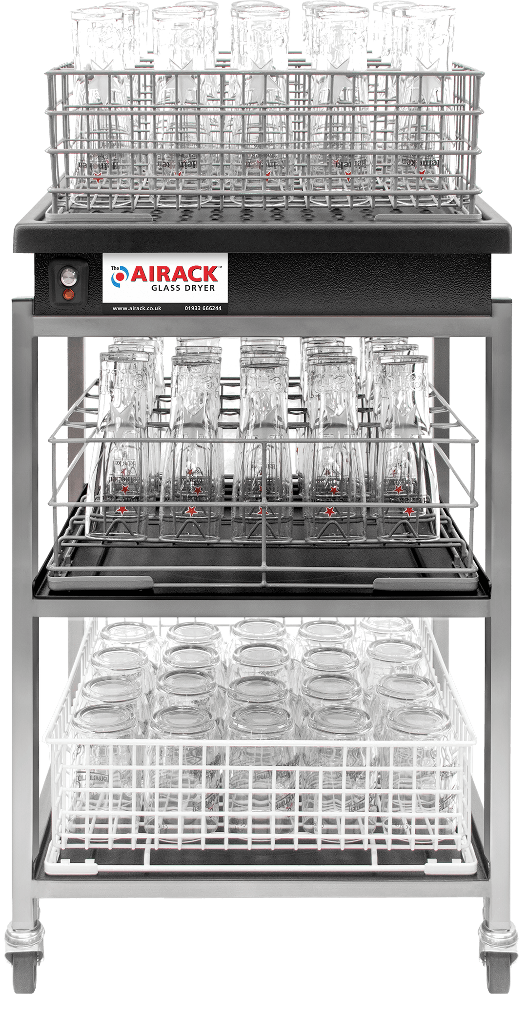 Clenaware Airack Automatic Glass Drying Rack for Baskets up to 500mm